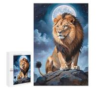 Puzzle 1000 PCS Lion Under Moonlight Puzzles pour Adultes Jouets Anti-Stress Vacances À La Maison Tuer Le Temps Faire Travailler Le Cerveau 1000 PCS
