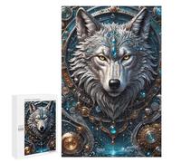 Puzzle 1000 PCS Lunar Sentinel Wolf Puzzles pour Adultes, Jouet, Décoration Murale, Cadeau d'anniversaire, Idéal pour Toute La Famille 1000 PCS