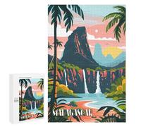 Puzzle 1000 PCS Madagascar Falls Puzzles pour Adultes, Jouet, Décoration Murale, Difficile, Difficile, Cadeaux Uniques pour Anniversaire Et Noël 1000 PCS