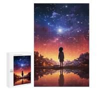 Puzzle 1000 PCS Magical Night Sky Cityscape Puzzles pour Adultes - Cadeau d'anniversaire - Jeu Difficile Et Stimulant - Cadeaux
