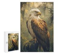 Puzzle 1000 PCS Majestic Eagle in Forest Puzzles pour Adultes, Jouet, Décoration Murale, Motif À Assembler, Idéal comme Cadeau pour Toute La Famille 1000 PCS
