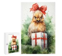 Puzzle 1000 PCS Merry Tiny Chicken Xmas Puzzles pour Adultes, Jouet, Décoration Murale, Motif À Assembler, Idéal comme Cadeau pour Toute La Famille 1000 PCS