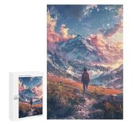 Puzzle 1000 PCS Mountain Adventure Hiker's Journey Puzzles pour Adultes - Cadeau d'anniversaire - Jeu Difficile Et Stimulant - Cadeaux
