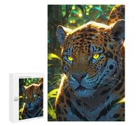 Puzzle 1000 PCS Mystical Jaguar in Jungle Puzzles pour Adultes, Jouet, Décoration Murale, Motif À Assembler, Idéal comme Cadeau pour Toute La Famille 1000 PCS