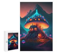 Puzzle 1000 PCS Mystical Mushroom House-3 Puzzles pour Adultes, Jouet, Décoration Murale, Motif À Assembler, Idéal comme Cadeau pour Toute La Famille 1000 PCS