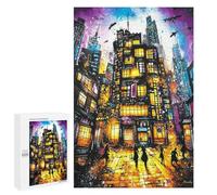 Puzzle 1000 PCS Neon Metropolis - Surreal Urban Nightscape Puzzles pour Adultes, Jouet, Décoration Murale, Difficile, Difficile, Cadeaux Uniques pour Anniversaire Et Noël 1000 PCS
