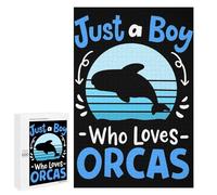 Puzzle 1000 PCS Orcas Whales Orca Lover Re Puzzles pour Adultes, Jouet, Décoration Murale, Difficile, Difficile, Cadeaux Uniques pour Anniversaire Et Noël 1000 PCS