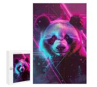 Puzzle 1000 PCS Panda Japanese Neon Puzzles pour Adultes, Jouet, Décoration Murale, Difficile, Difficile, Cadeaux Uniques pour Anniversaire Et Noël 1000 PCS