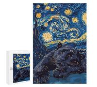 Puzzle 1000 PCS Panther in Starry Night Style Puzzles pour Adultes, Jouet, Décoration Murale, Cadeau d'anniversaire, Idéal pour Toute La Famille 1000 PCS