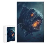 Puzzle 1000 PCS Piranha Evil Scary Horror Puzzles pour Adolescents Course De Vitesse Manuelle Activités Amusantes À La Maison Jeu Stimulant Et Jeu en Famille 1000 PCS