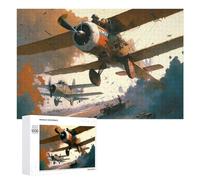 Puzzle 1000 PCS pour Adolescentes Air Combat Over The Battlefield Puzzles pour Adolescentes Jeux Amusants Assemblage De Motifs Aide À Exercer Le Cerveau 1000 PCS