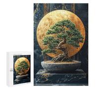Puzzle 1000 PCS pour Adolescentes Bonsai Tree with Golden Moon Puzzle pour Adultes, Jouet, Décoration Murale, Cadeaux pour Femmes, Cadeaux Uniques pour Anniversaire Et Noël 1000 PCS