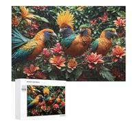 Puzzle 1000 PCS pour Adolescentes Colorful Parrots in Amazon Jungle Puzzles pour Adolescentes Jeux Amusants Assemblage De Motifs Aide À Exercer Le Cerveau 1000 PCS