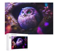 Puzzle 1000 PCS pour Adolescentes Enchanted Forest Owl Puzzles pour Adolescentes Jeux Amusants Assemblage De Motifs Aide À Exercer Le Cerveau 1000 PCS