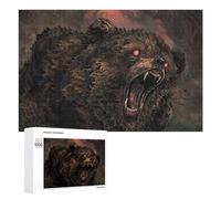 Puzzle 1000 PCS pour Adolescentes Fiery Beast Roars Puzzles pour Adolescentes Jeux Amusants Assemblage De Motifs Aide À Exercer Le Cerveau 1000 PCS