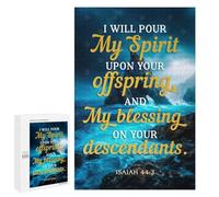 Puzzle 1000 PCS pour Adolescentes Isaiah 443 Bible Verse Puzzle pour Adultes, Jouet, Décoration Murale, Cadeaux pour Femmes, Cadeaux Uniques pour Anniversaire Et Noël 1000 PCS