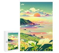 Puzzle 1000 PCS pour Adolescentes Island Sunset Paradise Puzzles pour Adolescentes Jeux Amusants Assemblage De Motifs Aide À Exercer Le Cerveau 1000 PCS