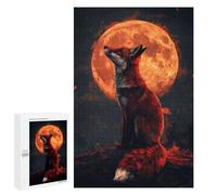 Puzzle 1000 PCS pour Adolescentes Japanese Red Fox Puzzle pour Adultes, Jouet, Décoration Murale, Cadeaux pour Femmes, Cadeaux Uniques pour Anniversaire Et Noël 1000 PCS