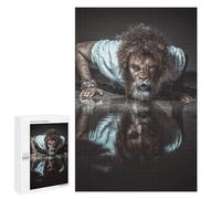 Puzzle 1000 PCS pour Adolescentes Man with Lion's Head in Water Puzzle pour Adultes, Jouet, Décoration Murale, Cadeaux pour Femmes, Cadeaux Uniques pour Anniversaire Et Noël 1000 PCS