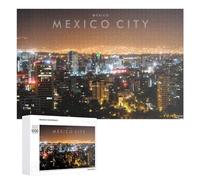 Puzzle 1000 PCS pour Adolescentes Mexico City Lights Puzzles pour Adolescentes Jeux Amusants Assemblage De Motifs Aide À Exercer Le Cerveau 1000 PCS