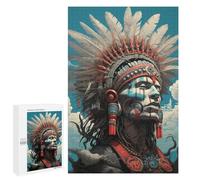 Puzzle 1000 PCS pour Adolescentes Native Warrior's Majesty Puzzles pour Adolescentes Jeux Amusants Assemblage De Motifs Aide À Exercer Le Cerveau 1000 PCS