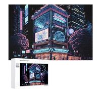 Puzzle 1000 PCS pour Adolescentes Neon Cityscape Vibrant Nightlife Puzzles pour Adolescentes Jeux Amusants Assemblage De Motifs Aide À Exercer Le Cerveau 1000 PCS