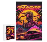 Puzzle 1000 PCS pour Adolescentes Rawk WWE Retro Neon Poster Puzzles pour Adolescentes Jeux Amusants Assemblage De Motifs Aide À Exercer Le Cerveau 1000 PCS