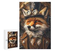 Puzzle 1000 PCS pour Adolescentes Steampunk Fox Animal Puzzle pour Adultes, Jouet, Décoration Murale, Cadeaux pour Femmes, Cadeaux Uniques pour Anniversaire Et Noël 1000 PCS