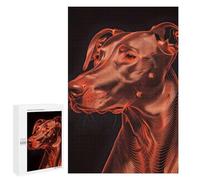 Puzzle 1000 PCS pour Adolescents Abstract Doberman Dog Portrait Jeux De Puzzle Relaxants, Défi Difficile, Cadeaux Uniques pour Anniversaire Et Noël 1000 PCS