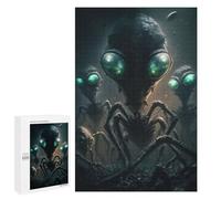 Puzzle 1000 PCS pour Adolescents Alien Invasion The Arrival Puzzle Jeux De Famille Assemblage De Motifs Cadeaux Uniques pour Anniversaire Et Noël 1000 PCS