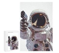 Puzzle 1000 PCS pour Adolescents Astronaut Holding A Gun Puzzles pour Adultes Jeu Familial Décoration Intérieure pour Anniversaire, Noël 1000 PCS