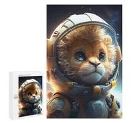 Puzzle 1000 PCS pour Adolescents Astronaut Space Lion Puzzle Adulte Jeu Manuel Décoration Intérieure Cadeaux Uniques pour Anniversaire Et Noël 1000 PCS