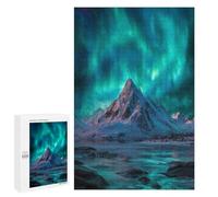 Puzzle 1000 PCS pour Adolescents Aurora Borealis Mountain Scene Puzzles pour Adultes : Améliorent La Mémoire, Difficiles Et Stimulants, Cadeaux De Noël Et d'anniversaire 1000 PCS