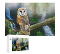 Puzzle 1000 PCS pour Adolescents Barn Owl by Waterfall Puzzle pour Adultes Jouets Anti-Stress Difficile Idéal comme Cadeau 1000 PCS