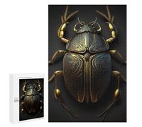 Puzzle 1000 PCS pour Adolescents Black and Gold Beetle Puzzle Adulte Jeu Manuel Décoration Intérieure Cadeaux Uniques pour Anniversaire Et Noël 1000 PCS