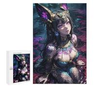 Puzzle 1000 PCS pour Adolescents Black Fox Girl Casse-têtes pour Adolescents Analyse Et Logique Interaction Parent-Enfant Jeux Stimulants Jouets 1000 PCS