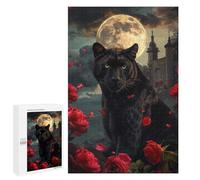 Puzzle 1000 PCS pour Adolescents Black Panther Moonlit Castle Romance Puzzle pour Adolescents Améliore La Mémoire Défi À Compléter Amusant en Famille Et Soirée Jeux 1000 PCS