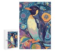 Puzzle 1000 PCS pour Adolescents Blue Penguin on A Tree Branch - Surreal Nature Art Puzzles pour Adultes Jeu Familial Décoration Intérieure pour Anniversaire, Noël 1000 PCS