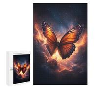Puzzle 1000 PCS pour Adolescents Butterfly in Space Wallpaper-1 Puzzle pour Adolescents Améliore La Mémoire Défi À Compléter Amusant en Famille Et Soirée Jeux 1000 PCS