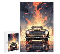 Puzzle 1000 PCS pour Adolescents Classic Car in Dramatic Sky Puzzle Adulte Jeu Manuel Décoration Intérieure Cadeaux Uniques pour Anniversaire Et Noël 1000 PCS