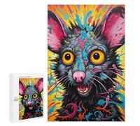 Puzzle 1000 PCS pour Adolescents Colorful Abstract Cat Artwork Puzzle pour Adultes, Jouet, Décoration Murale, Améliore La Mémoire, Aide À Exercer Le Cerveau 1000 PCS