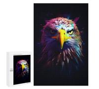 Puzzle 1000 PCS pour Adolescents Colorful Eagle Dark BG Puzzles pour Adultes Jeux Relaxants Décoration Intérieure Cadeaux Uniques pour Anniversaire Et Noël 1000 PCS
