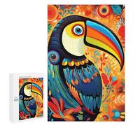 Puzzle 1000 PCS pour Adolescents Colorful Toucan Illustration Puzzle pour Adultes Jeu De Réflexion, Analyse Et Logique, Idéal comme Cadeau 1000 PCS