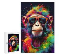 Puzzle 1000 PCS pour Adolescents Cool Monkey Art Puzzles pour Adultes Jeu Familial Décoration Intérieure pour Anniversaire, Noël 1000 PCS