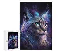 Puzzle 1000 PCS pour Adolescents Cosmic Lynx Portrait-9 Puzzle pour Adolescents Améliore La Mémoire Défi À Compléter Amusant en Famille Et Soirée Jeux 1000 PCS