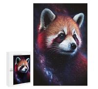 Puzzle 1000 PCS pour Adolescents Cosmic Red Panda Art Print-4 Puzzle pour Adolescents Améliore La Mémoire Défi À Compléter Amusant en Famille Et Soirée Jeux 1000 PCS