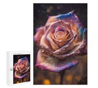 Puzzle 1000 PCS pour Adolescents Cosmic Rose Bloom-1 Puzzles pour Adultes Jeu Familial Décoration Intérieure pour Anniversaire, Noël 1000 PCS