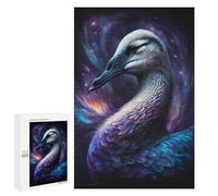 Puzzle 1000 PCS pour Adolescents Cosmic Swan Art Print Puzzle pour Adolescents Améliore La Mémoire Défi À Compléter Amusant en Famille Et Soirée Jeux 1000 PCS