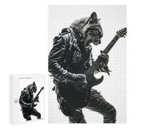 Puzzle 1000 PCS pour Adolescents Cougar Guitar Puzzle pour Adultes Jouets Anti-Stress Difficile Idéal comme Cadeau 1000 PCS