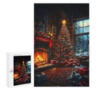 Puzzle 1000 PCS pour Adolescents Cozy Christmas Cabin Puzzle pour Adultes Jouets Anti-Stress Difficile Idéal comme Cadeau 1000 PCS